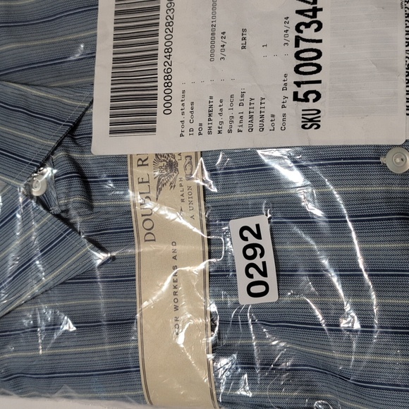 Ralph Lauren Double RL Blue and White Striped Shirt - Picture 14 of 14